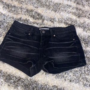 Black jean shorts , size 27